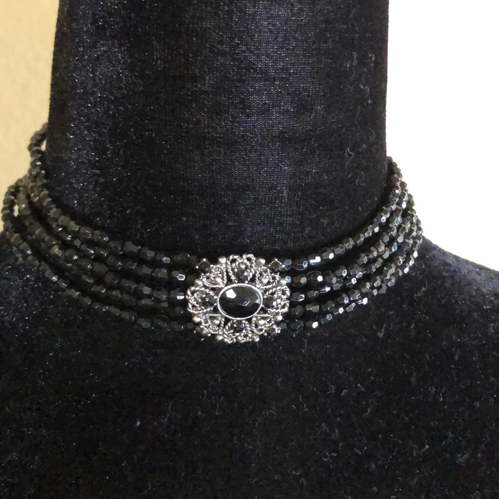 Black Beaded Choker